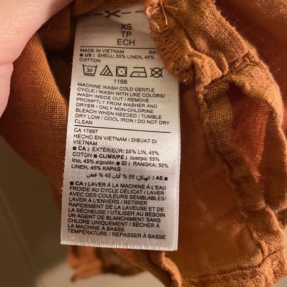 Linen Brown Tank Top - Picture 4 of 5